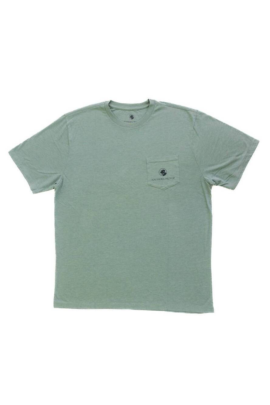 NEW SOUTHERN PROPER men's right make & model short sleeve crew neck tee in creek